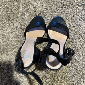 Black heels, six inch